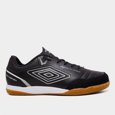 Imagem de Chuteira Futsal Umbro Neo-Comfort Unissex, Preto, Cinza, 41