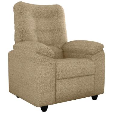 Imagem de Poltrona Onix Reclinável Tecido Linho Matrix Cor Bege