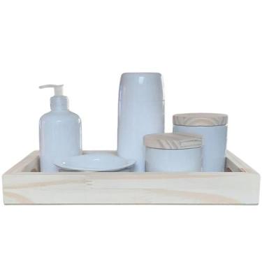 Imagem de Kit de Higiene para Bebê com 6 Peças - Bandeja, Garrafa Térmica, Potes