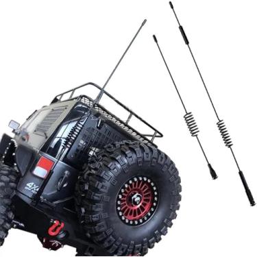 Imagem de Antena RC de metal de 29 cm e 17,3 cm, acessórios de decoração de peças de carro RC para 1/10 TRX-4 TRX4 Ford Bronco D90 D110 Tamiya CC01 Axial SCX10 90046 (preto)