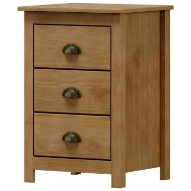 Imagem de Mesa De Cabeceira 3 Gav Madeira Maciça 46 Cm 9130 Freijo Milani Store