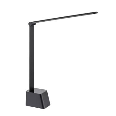 Imagem de Ambertronix Lâmpada de mesa LED minimalista, 5 modos de brilho e 5 modos de iluminação, porta de carregamento USB, braços de alumínio, portátil, regulável, controle de toque, temporizador automático