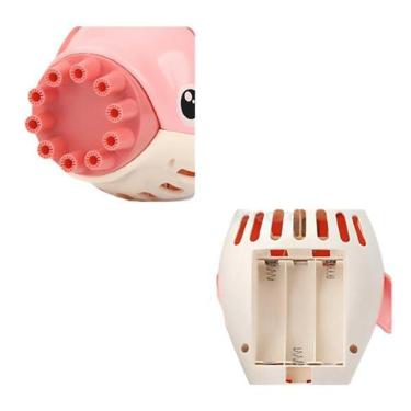 Imagem de Golfinho Bolhudo Lança Bolhas Sabão Criança Infantil Rosa 11