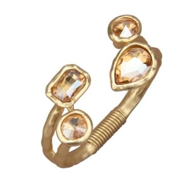 Imagem de Bjesinmo Pulseira feminina dourada com contas de prata, pulseira aberta, empilhável, com contas elásticas, boho, presentes para esposa e casal, Medium, Cobre, Sem Pedra Preciosa