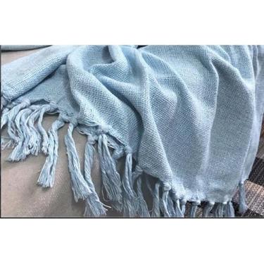 Imagem de Capa para Sofá, Manta para Sofá 2,40x1,80m Protetora para Decoração(Azul Bebe)