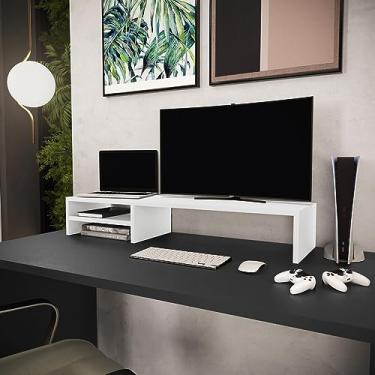 Imagem de Suporte Para Monitor Stand Home Office Lap 90 cm L03 Branco - Lyam