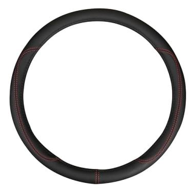 Imagem de Produto Capa de volante de caminhão couro PU antiderrapante antiderrapante quatro estações universal 40 48 48 cm (preto, 45,7 cm)