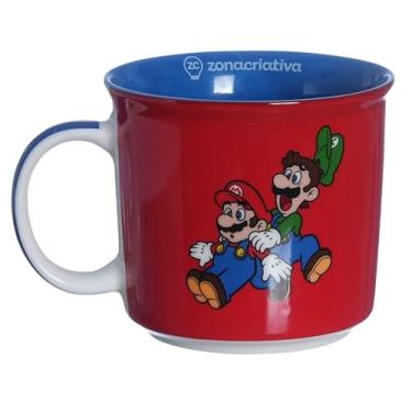 Imagem de Zonacriativa – Caneca Tom Super Mario 350ml | Borda Fina Ergonômica, Cerâmica Resistente – Ideal para Café, Chá e Suco - Perfeito para Presentear-Tamanho Ideal para o Dia a Dia