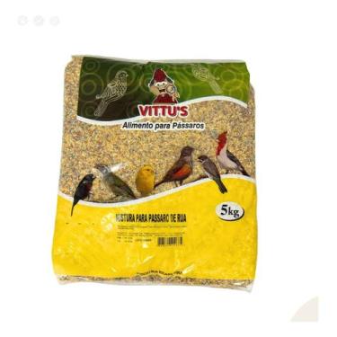 Imagem de Mistura Ração Para Passarinhos De Rua 5kg Bom Preço E Qualidade - Vitt