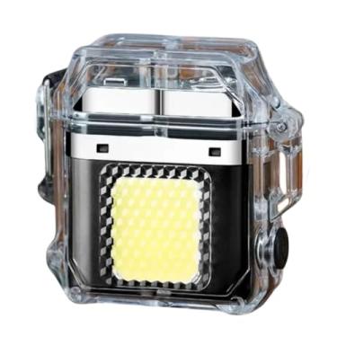 Imagem de Isqueiro Resistência Recarregável Usb Premium Portátil Led (Preto)