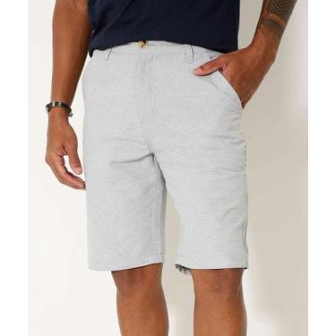 Imagem de Bermuda Masculina Sarja Bolsos MR-92640, 40, Cinza