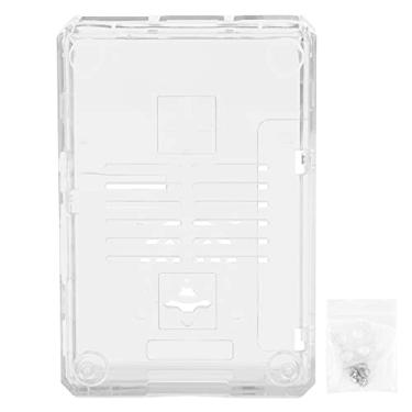 Imagem de 3B 3B+ Protetor Caso ABS Capa fosca com parafusos Montável na parede Dissipação de calor durável Design para 3B 3B+ (Transparente)