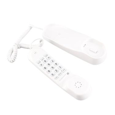 Imagem de KIMISS Telefone Fixo Com Fio Com Função de Rediscagem e Pausa do último Número - Telefone Residencial e de Escritório Montável na Parede Com Teclas Iluminadas - Design Branco Elegante
