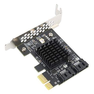 Imagem de SUNGOOYUE PCE2SAT-M01 Placa de Expansão Dual SATA 3.0 PCI Express, Velocidade de Transferência de 6 Gbps, Compatível Com e Linux, Suporte AHCI, Modelo PCE2SAT-M01