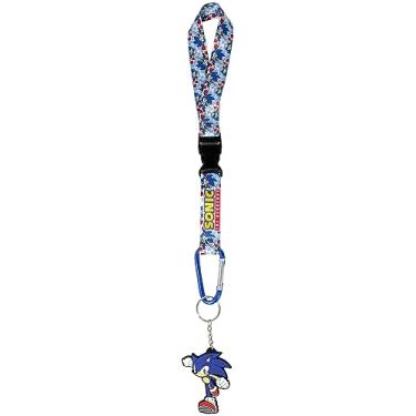 Imagem de Cordão de pulso Sonic The Hedgehog para chaves | Chaveiro de mão e pulso para homens ou mulheres, Azul, tamanho �nico