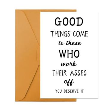 Imagem de Cartão divertido de promoção de trabalho para colega de trabalho, presentes de Natal para amigos, colegas de trabalho, presente de promoção de emprego para mulheres, homens, divertido, melhor amigo