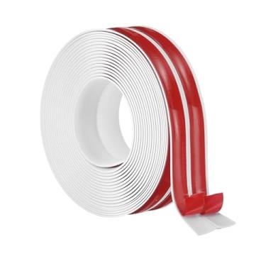 Imagem de PATIKIL Protetor de canto de parede de 6 cm x 6 m, protetor de borda autoadesivo de canto de parede, acabamento de moldagem flexível para bancada de teto, branco