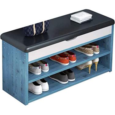 Imagem de FAMEOYA Banco de entrada, banco de sapatos para sala de estar, suporte de banco de sapatos com almofada simples e moderno, banco de troca de sapatos de entrada, banco de sofá para casa