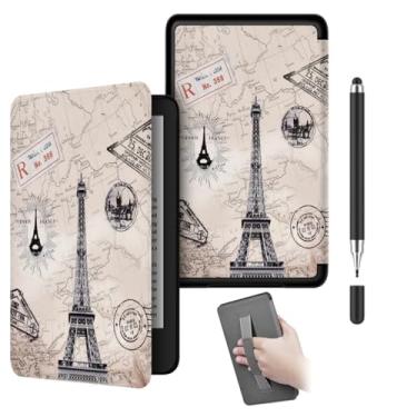 Imagem de Akacy Capa fina e leve com estampa pintada com alça de pulso para Kindle Paperwhite 7.0 (Geração 2024, números de modelo SA568B e SA569P), capa à prova d'água Wake/Sleep (3)