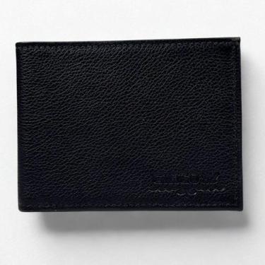 Imagem de Carteira Masculina Couro Legítimo Slim Porta Cartão e Dinheiro - Cinco