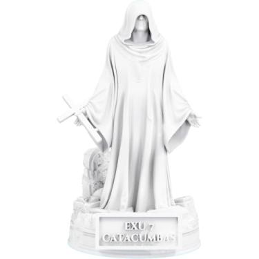 Imagem de Estátua Exu 7 Catacumbas Imagem Umbanda Candomblé (Cor Mármore)