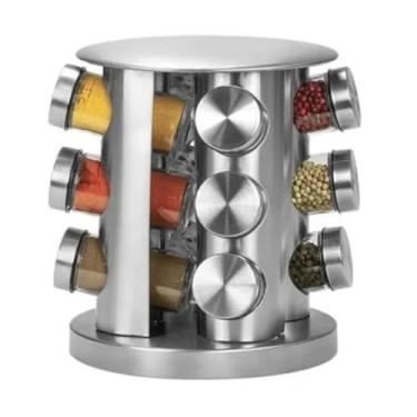 Imagem de Porta Tempero Redondo Condimento Suporte Giratorio