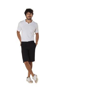 Imagem de Bermuda Sarja Pedal Casual Reta Masculina Max Denim 11524 Preta-Masculino