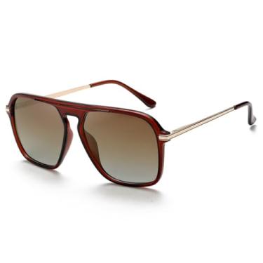 Imagem de JRLLFD Óculos de sol masculino polarizado retrô degradê inteiro feminino (2)