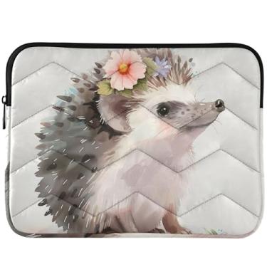 Imagem de Capa protetora para notebook com flor de ouriço fofa e moderna capa protetora universal para laptop de 13 a 14 polegadas