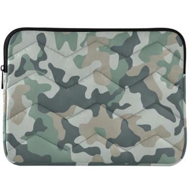 Imagem de Capa para notebook militar camuflada militar personalizada com estampa divertida capa para laptop acolchoada universal de 13 polegadas capa para laptop de 14 polegadas