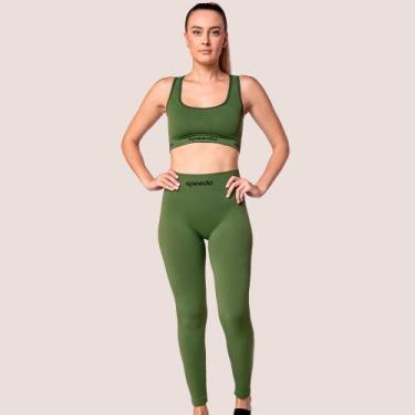 Imagem de Calça Fitness Legging Speedo Feminina Academia Sem Costura, Verde, G