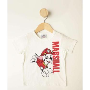 Imagem de Camiseta Infantil Patrulha Canina Nickelodeon Tam 1 a -06108, Off whit