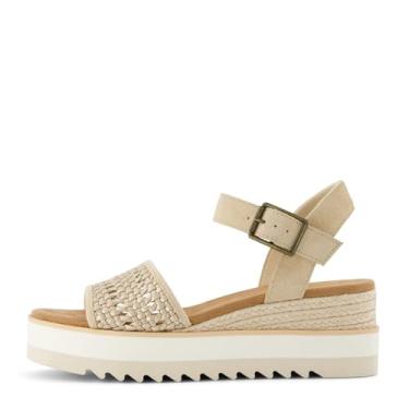 Imagem de TOMS Sandália feminina Diana Espadrille Wedge, Champanhe metálico, 41