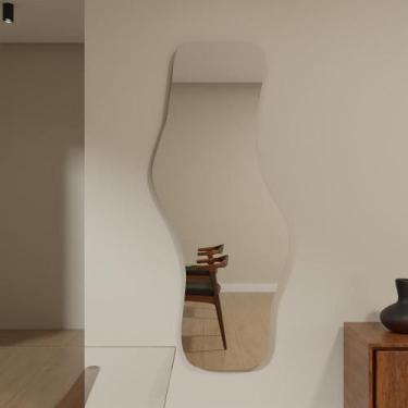 Imagem de Espelho Orgânico Decorativo 115cm x 60cm E21 Luxo Quarto Sala Banheiro