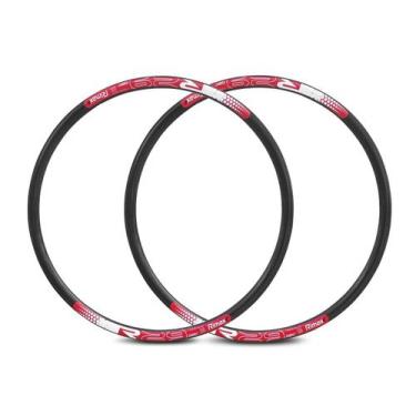 Imagem de Par de Aro Aero 29 Rimaxx R29 com Raios 36F Preto Vermelho