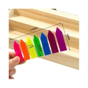 Imagem de Etiquetas Adesivas Fluorescentes PET Em 7 Cores, Notas Adesivas Para E