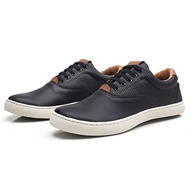 Imagem de Sapatênis Casual Basico Masculino com Cadarço Perfuros e Sola Reforçada