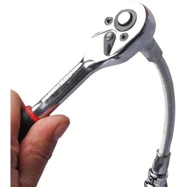 Imagem de Adaptador de soquete flexível de 1/10.2 cm, chave catraca com haste de tensão para chave catraca, furadeira e espaços apertados