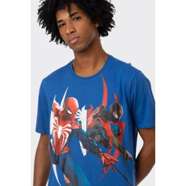 Imagem de Camiseta Marvel Homem Aranha Comics, 12, Azul, Unissex