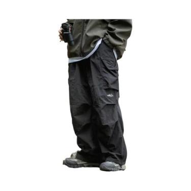 Imagem de Calças Cargo Masculinas Pretas Impermeáveis Para Primavera E Outono, E