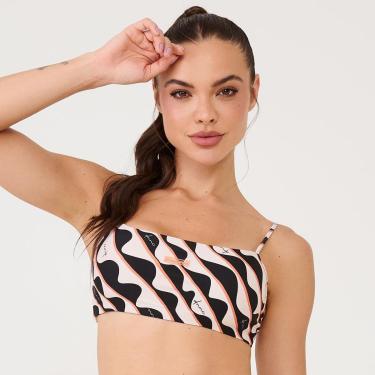 Imagem de Top Faixa Estampa Poliamida Soft Com Bojo Donna Carioca-Feminino