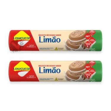 Imagem de 2 Biscoito Recheado Lowçucar Diet Zero Açúcar Sem Lactose 120g Sabor L