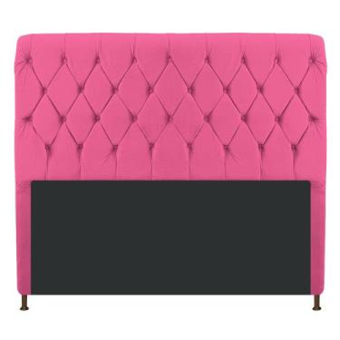 Imagem de Cabeceira Estofada Cristal 160 cm Queen Size Com Capitonê Corano Pink 