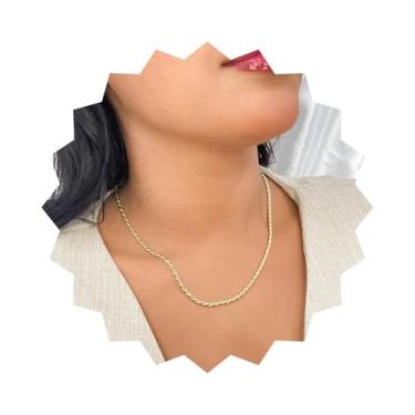 Imagem de Colar Tipo Corda Ou Cordão Baiano Folheado A Ouro 18k