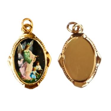 Imagem de Medalha Anjo da Guarda Chapa Resinada 12 unid