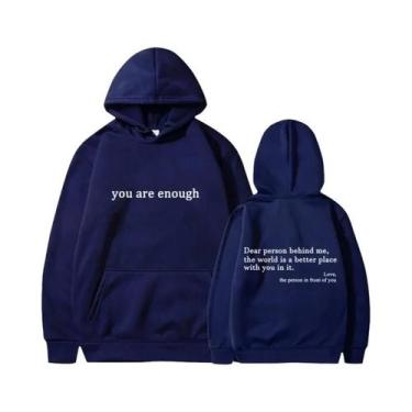 Imagem de Hoodie Retro Unissex Estilo Street Hip Hop, Você É Suficiente, Hoodie 
