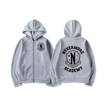 Imagem de Moletom Unissex Oversized Com Estampa Do Logo Da Academia Nevermore, C