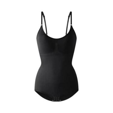 Imagem de Body Modelador Feminino Com Controle Abdominal, Fecho De Colchetes Na 