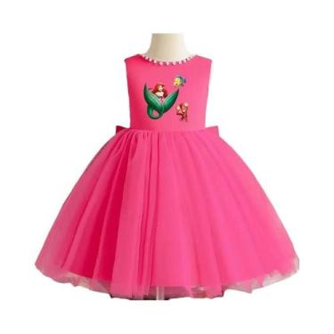 Imagem de Vestido De Tule Com Laço Para Meninas Princesas, Elegante Vestido De D