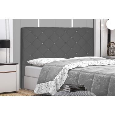 Imagem de Cabeceira Tania Para Cama Box Solteiro 90 cm Suede Cinza - D'Rossi